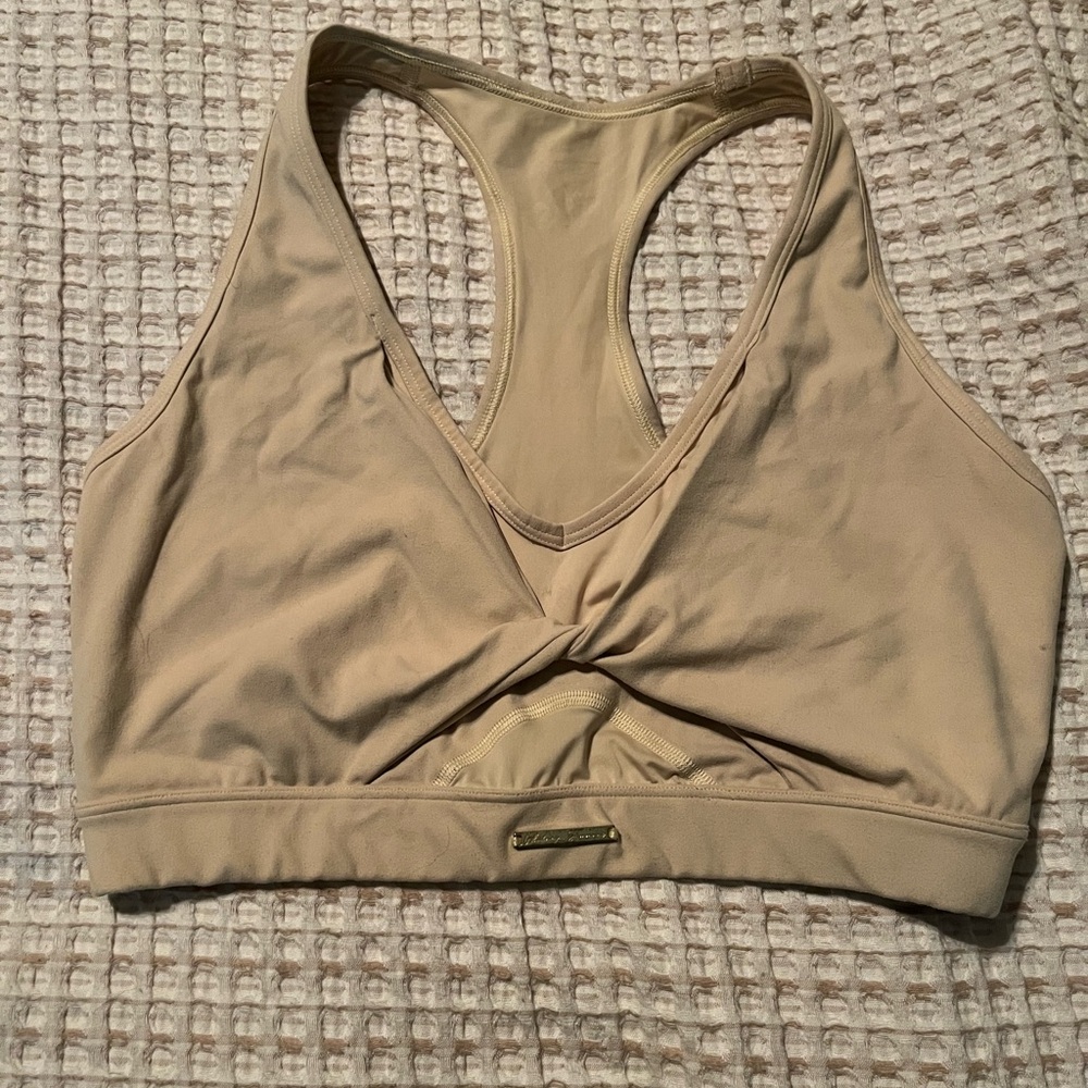 Gymshark Whitney Simmons yellow razor back bra size medium